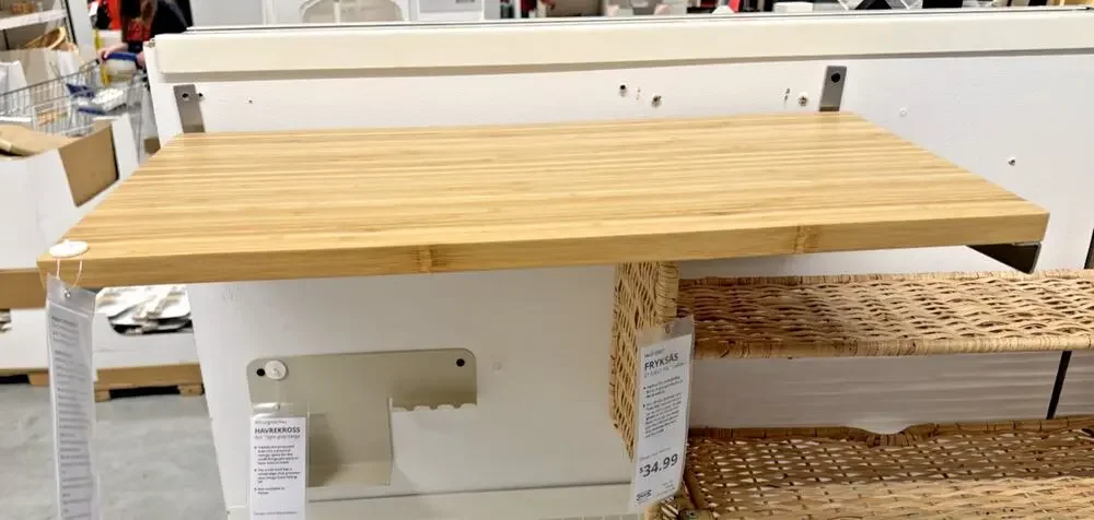 IKEA KUNGSFORS Shelf Bamboo/Steel 23 5/8